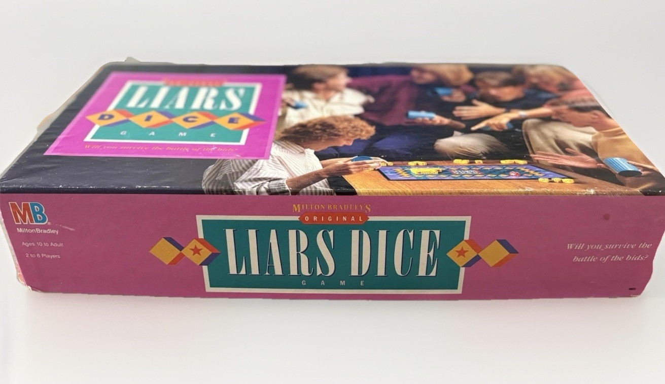 1987 Milton Bradley Liar’s Dice Game Complete Vintage Dice Cups Set