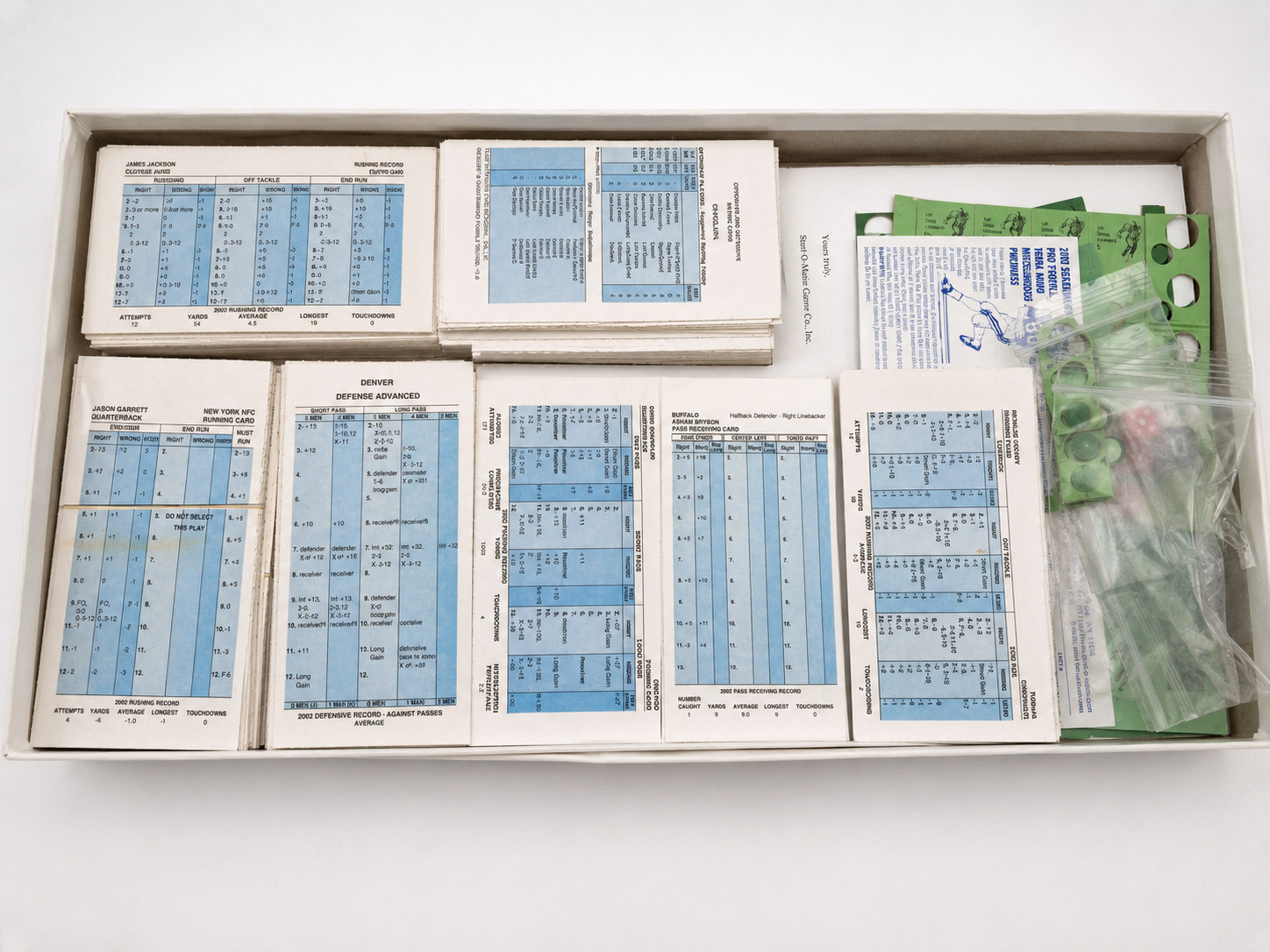 Strat-O-Matic Pro Football Super Deluxe Edition 2002 Season Vintage Game