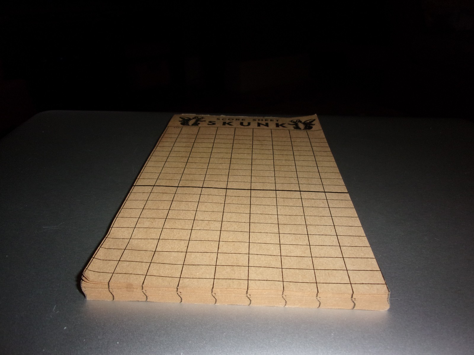 1953 Vintage SKUNK Game Scorepad. No Cardboard backing. 1/4″ Thick of pages.