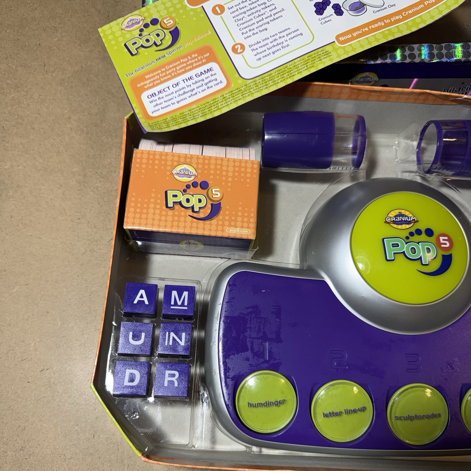 Cranium Pop 5 Adult Pop Culture Trivia Console Board Game ~ Updated Fav Game!