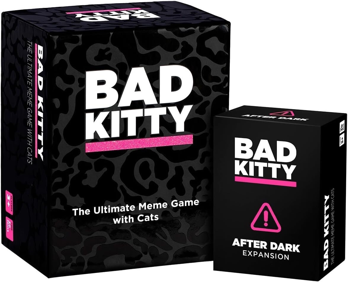 BAD KITTY Party Game + After Dark Expansion Set – Ultimate Meme Game w/cats NEW