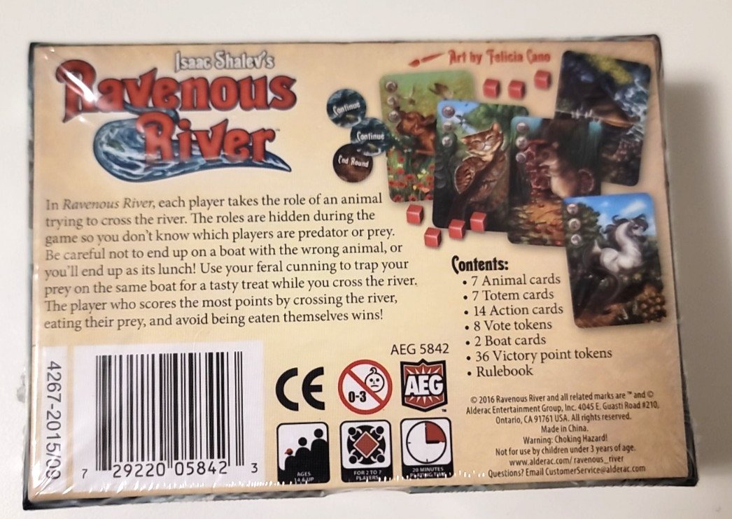 Ravenous River 2016, Alderac Entertainment Group, New Sealed