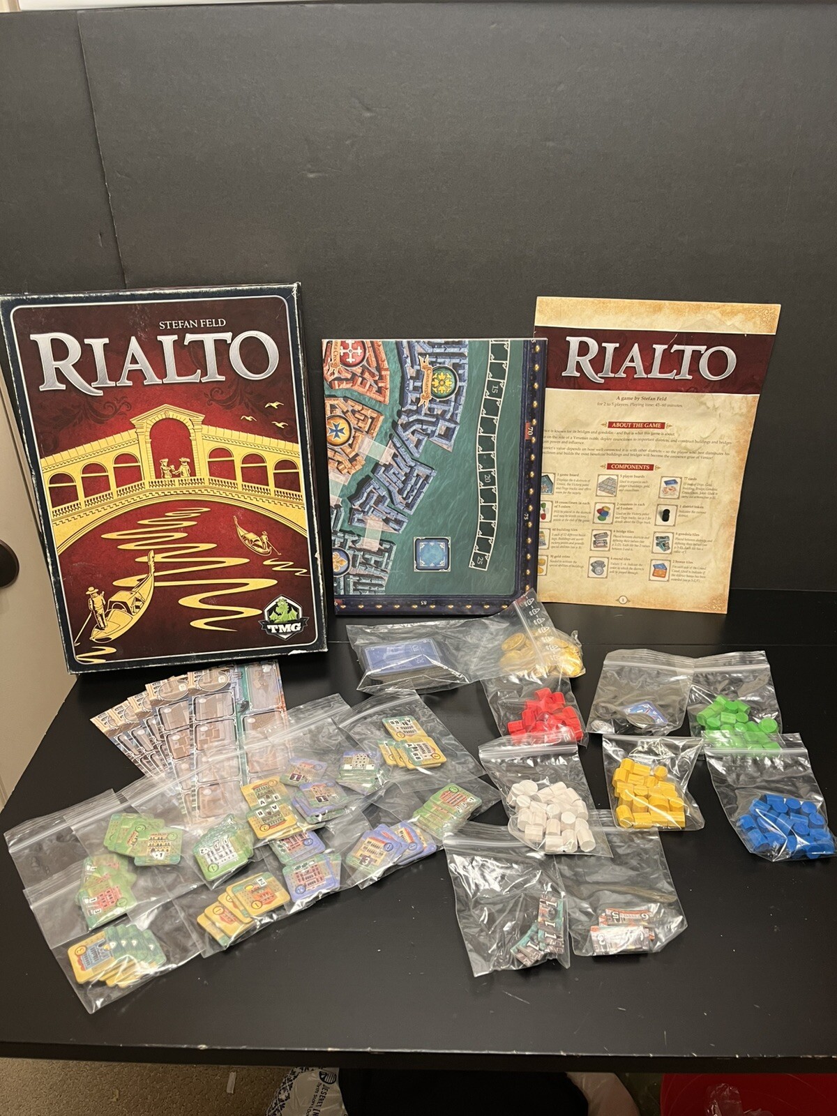 Rialto Stefan Feld Board Game 2013 100% Complete Venice Tactical City TMG