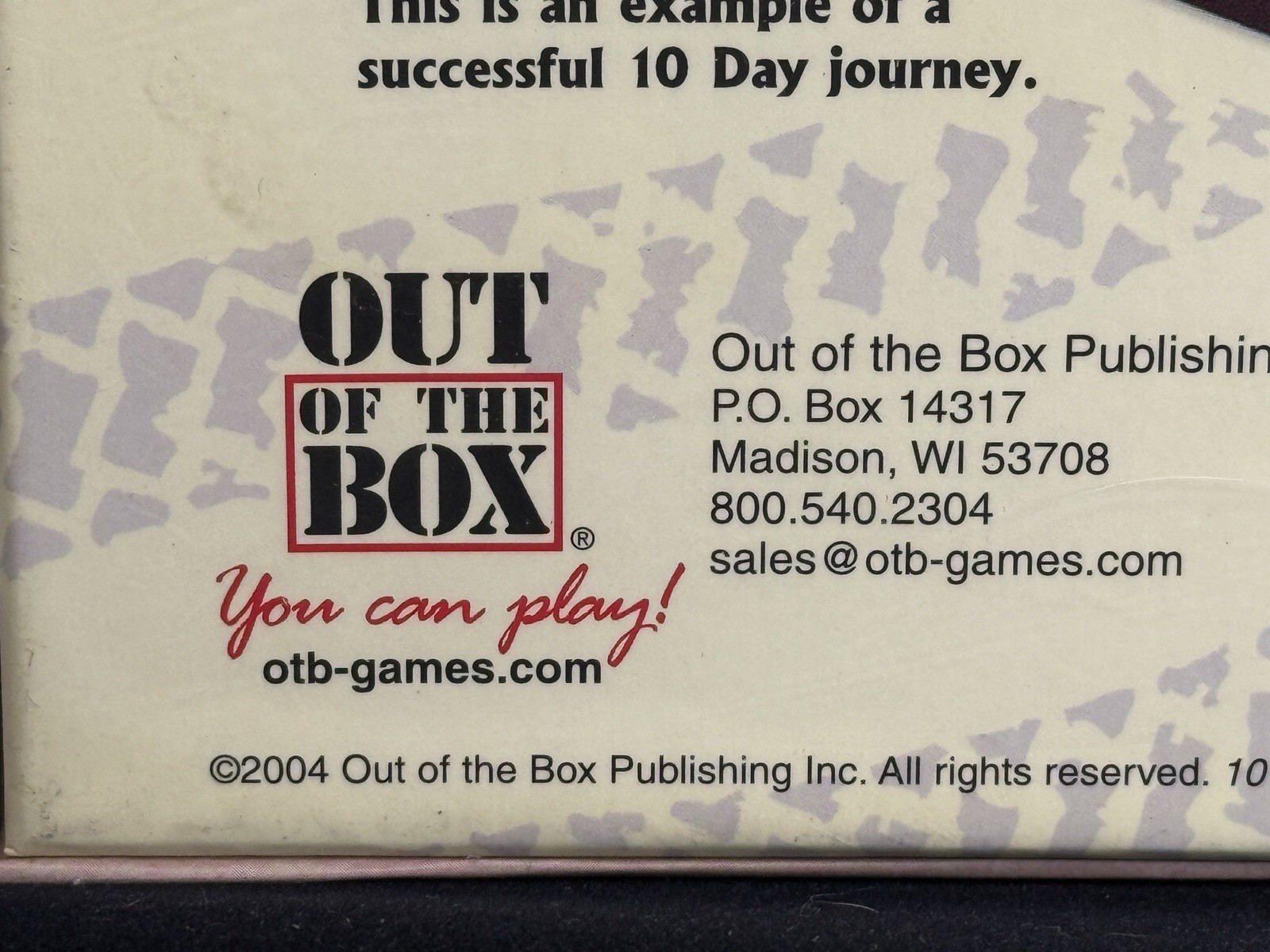 10 Days in Africa Board Game 2009 Out of the Box Publishing Mensa Select Sealed