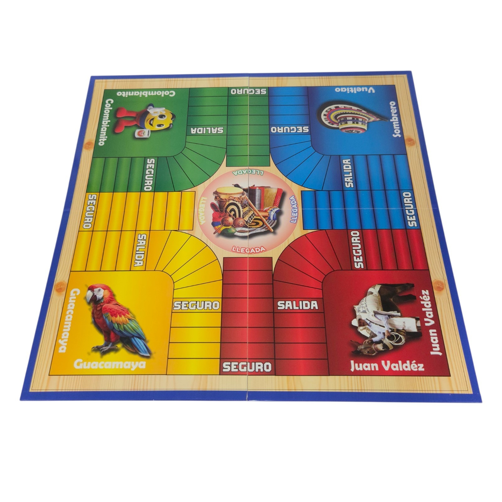 Double Sided Foldable Magnetic Colombian Parcheesi Board Game For 2 to 6 Players