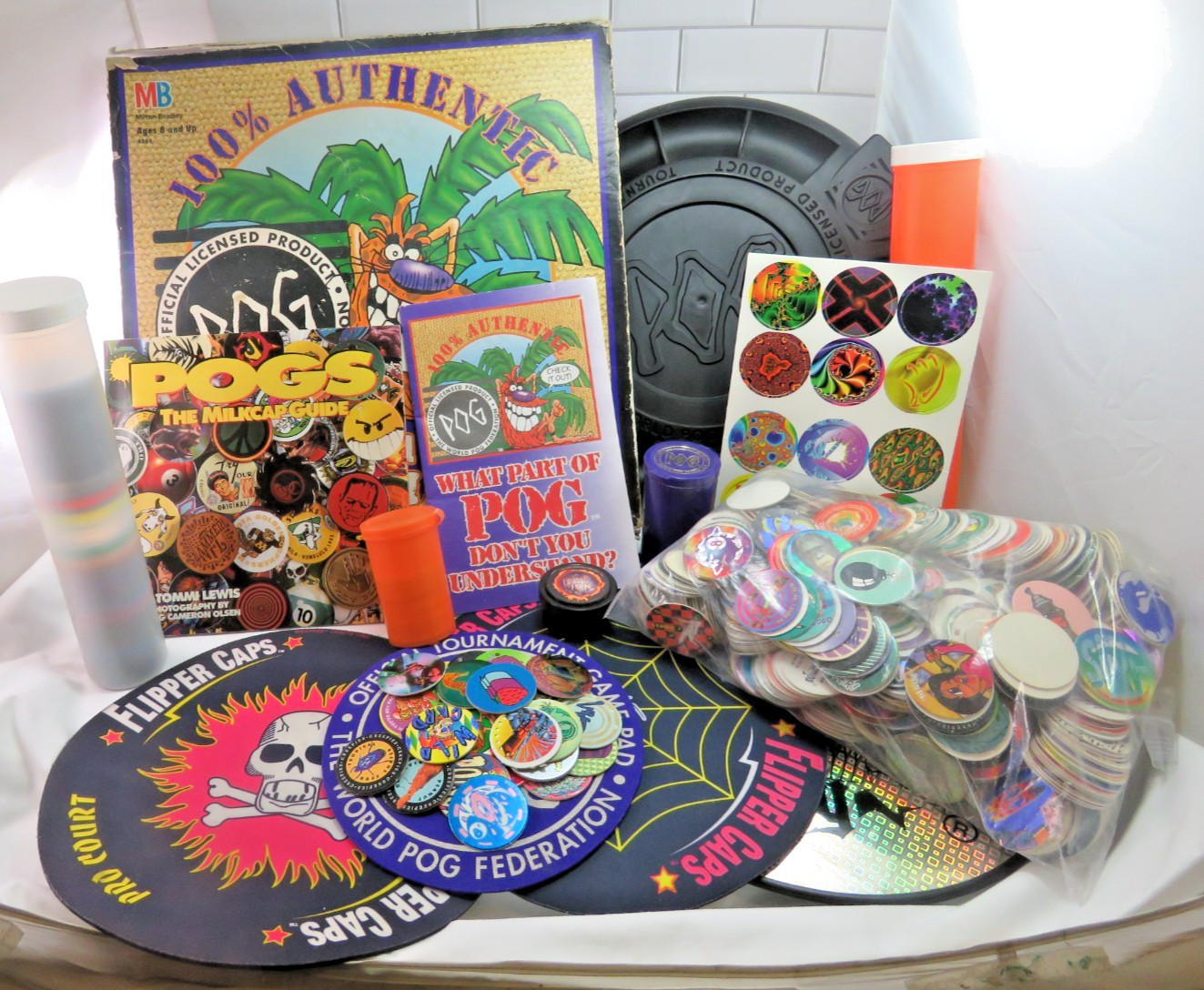 Vintage POG The Game 100% Authentic World POG Federation w/ Extra POGs Boxed