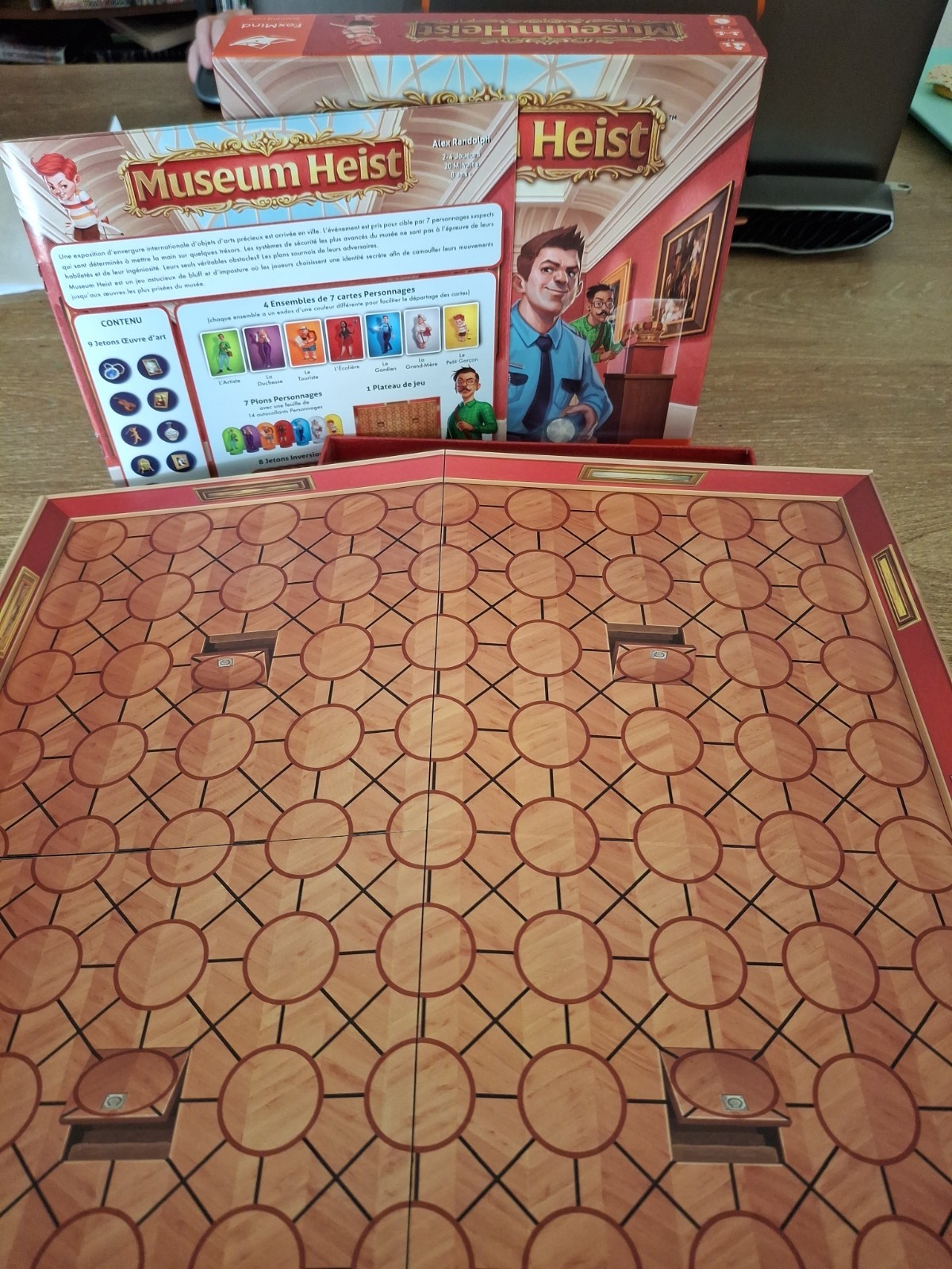 MUSEUM HEIST: A game by Alex Rudolph, 2016 FoxMind Games, wood pieces – COMPLETE