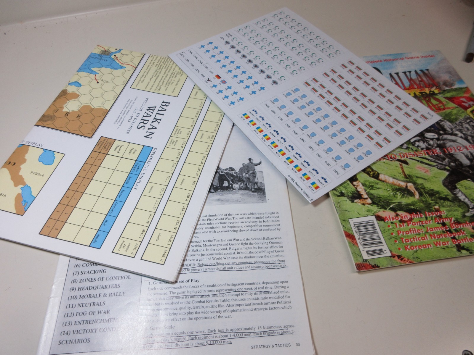 Strategy & Tactics/Decision Magazine War games #164 BALKMAN WARS UNPUNCHED