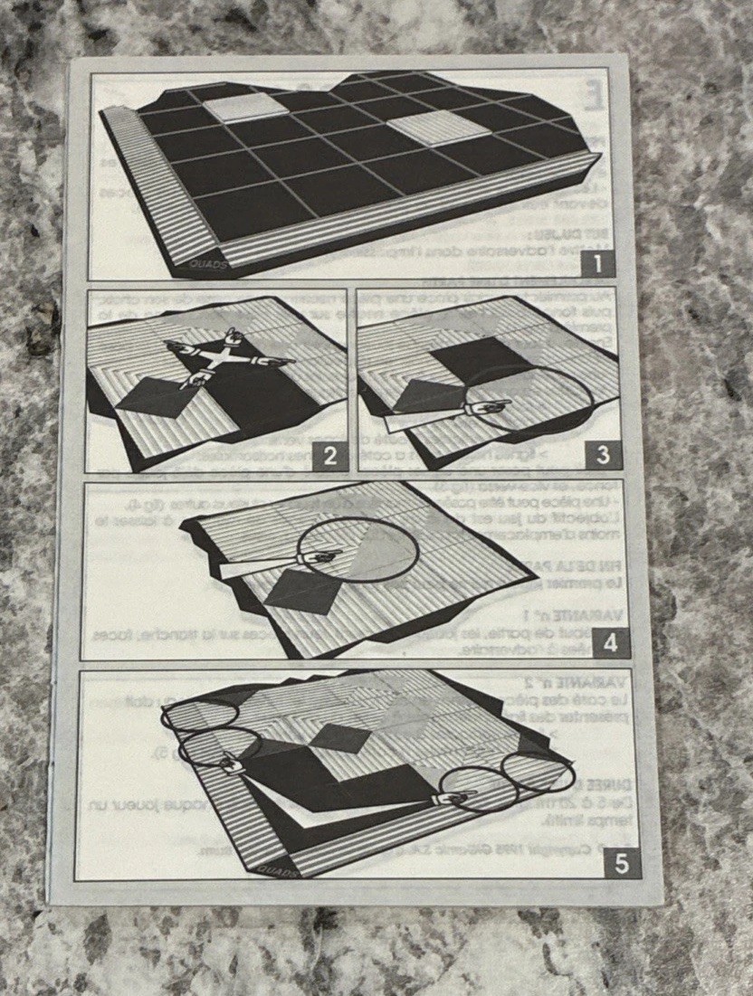 QUADS Game Abstract Strategy France 1996 GiGamic Vintage 100% COMPLETE