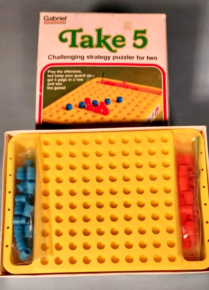 Take 5 Strategy Puzzler Game by Gabriel Vintage 1977 Excellent