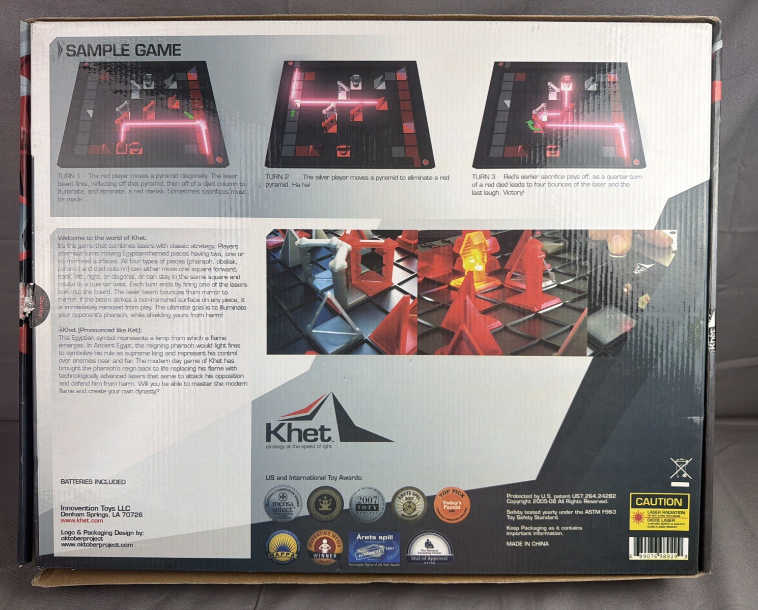 KHET Laser Strategy Board Game w/ 3D Tower of Kadesh Expansion Mensa Winner NEW