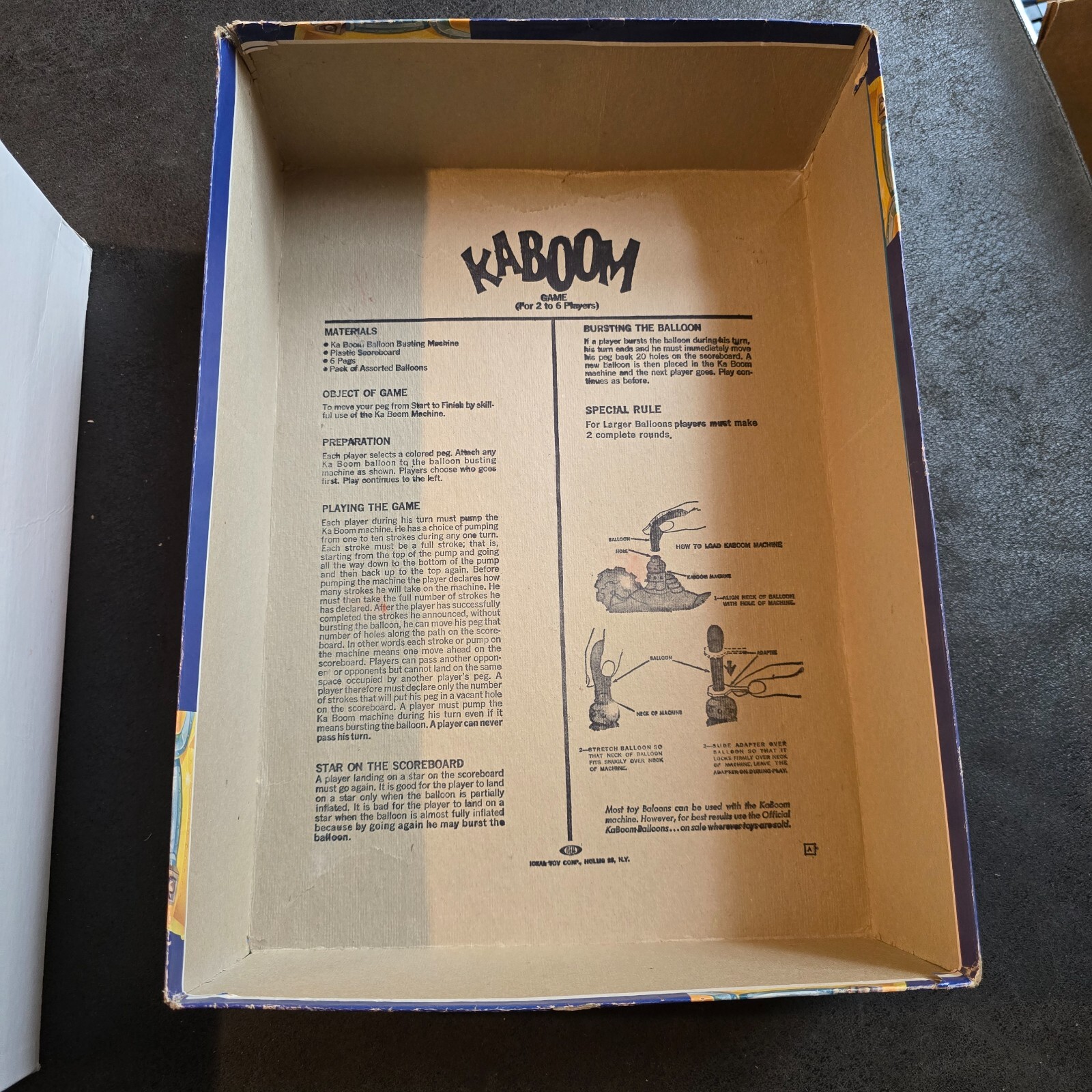 Vintage 1965 Kaboom Balloon Busting Game by Ideal – In Box, No Balloons