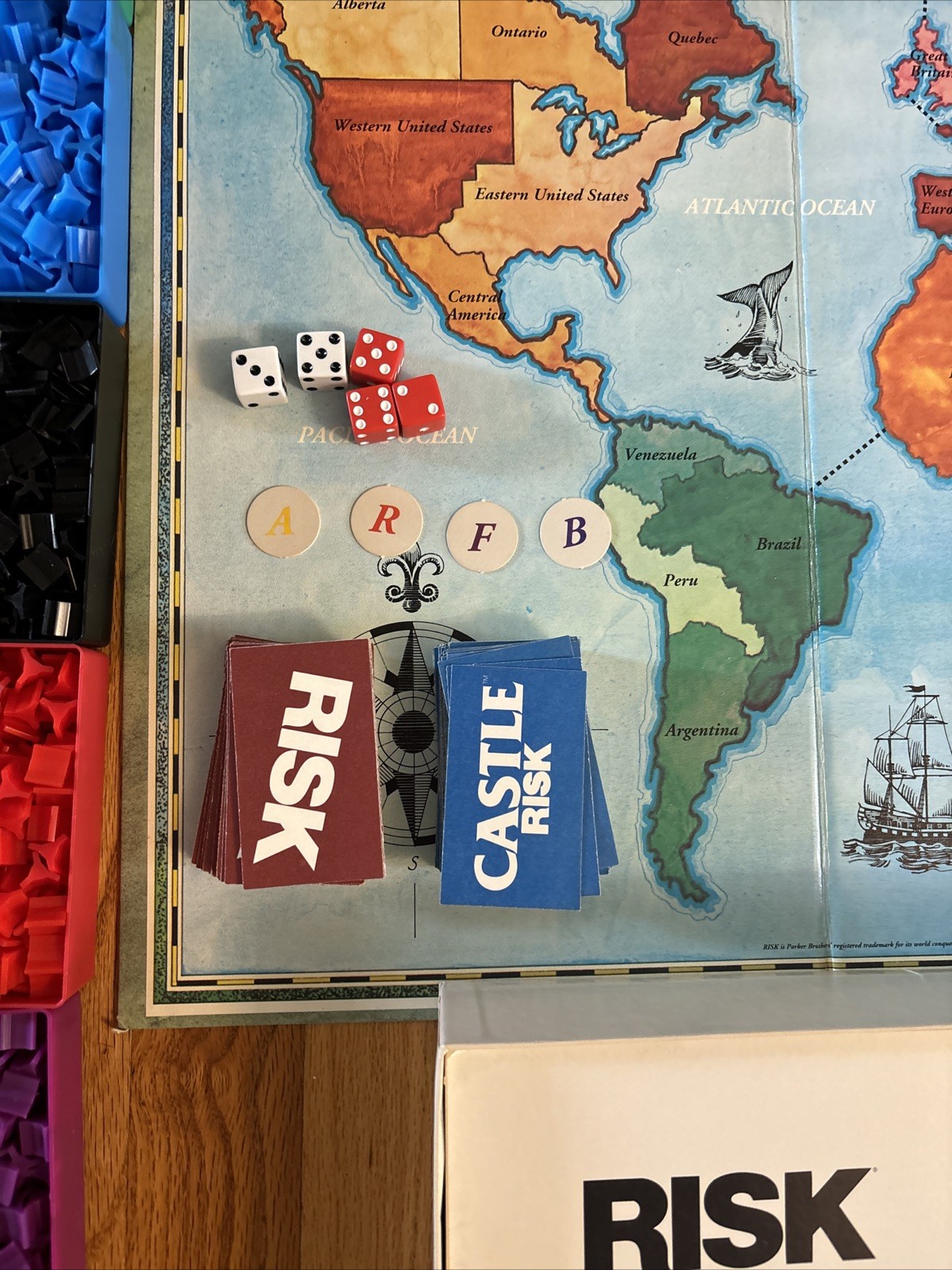1990 Risk and Castle Risk Board Game Vintage Parker Brothers -great Condition!!