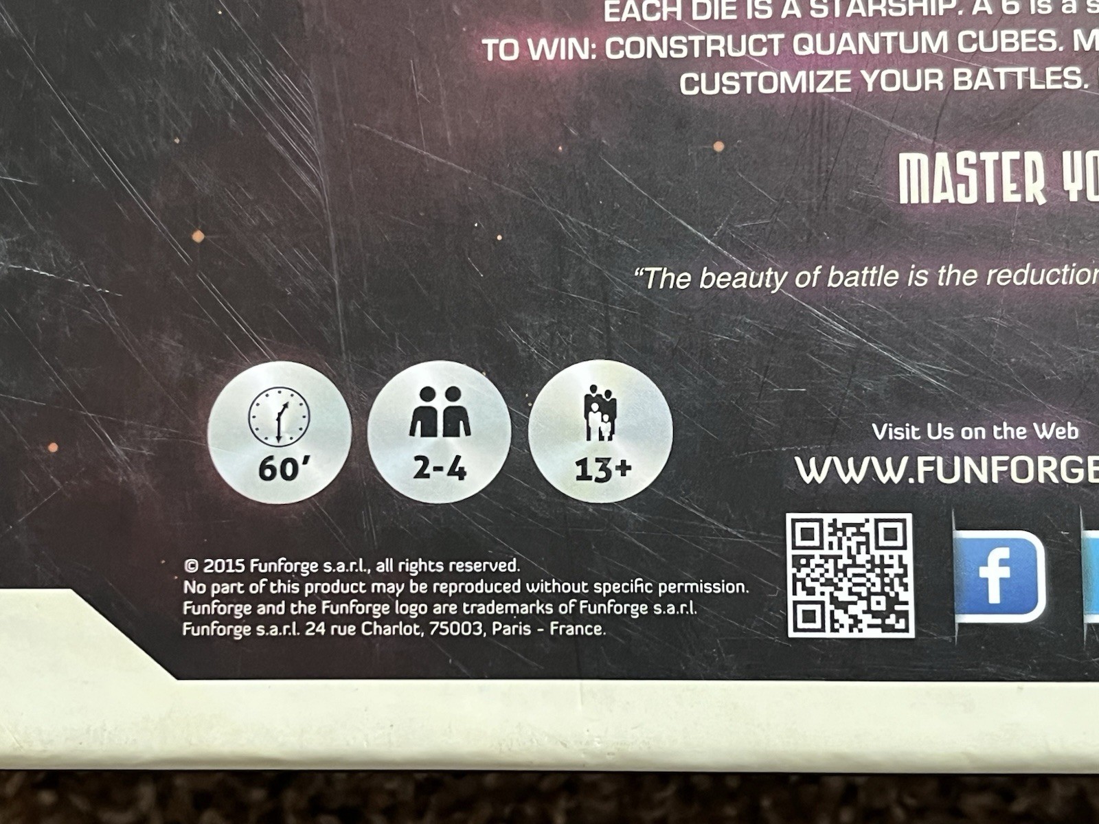 Quantum Board Game by FunForge Revised 2015 Designer Collection Incomplete Read