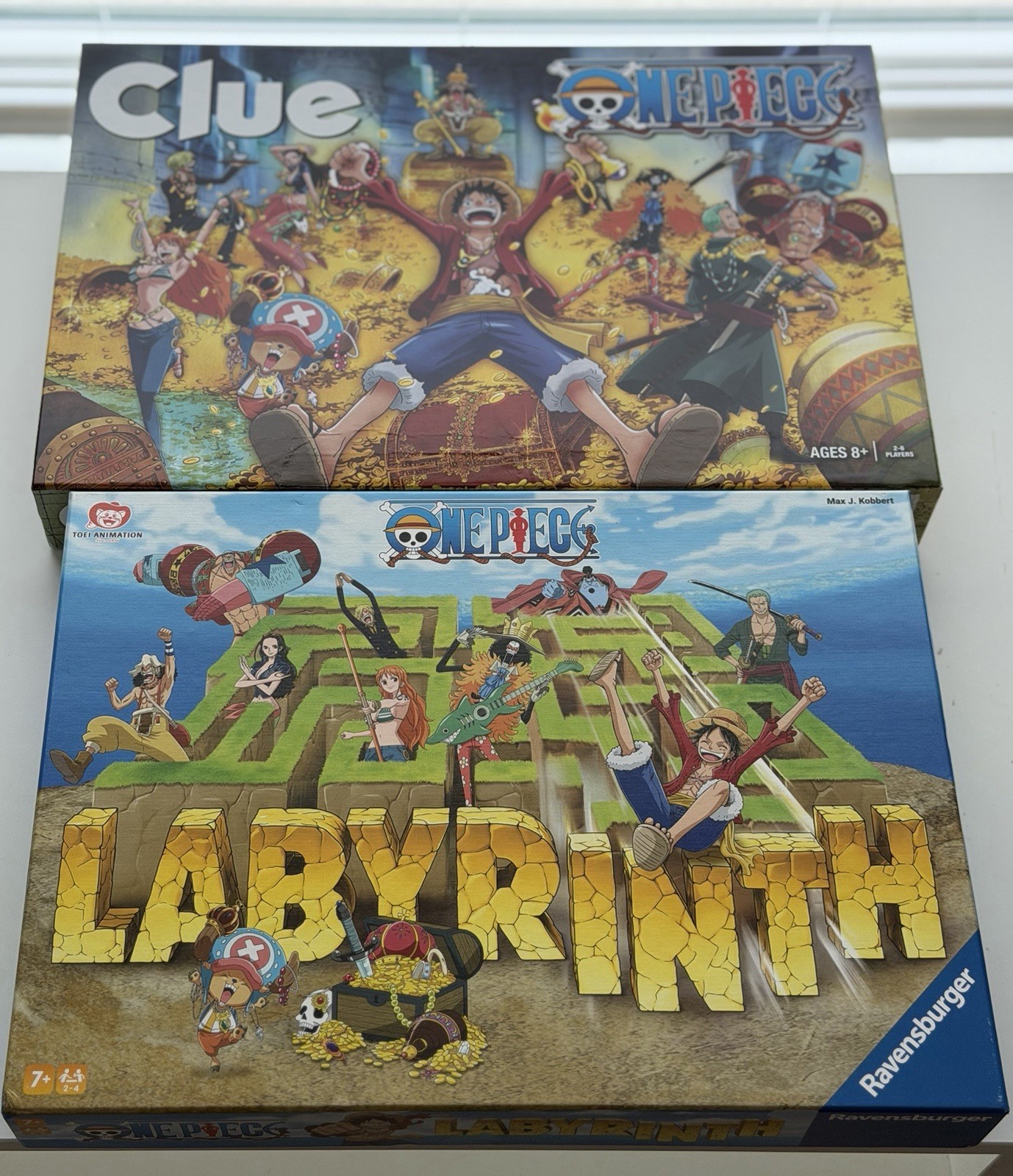 One Piece Clue + One Piece Labyrinth Board Game Bundle Complete Anime Edition