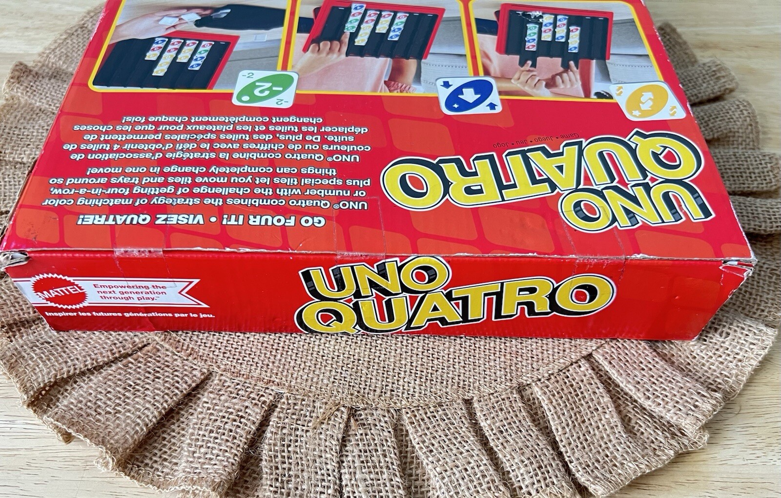 Uno Quatro Game Family Gaming Party Game Board Games Toys Kid Age 7+ NEW