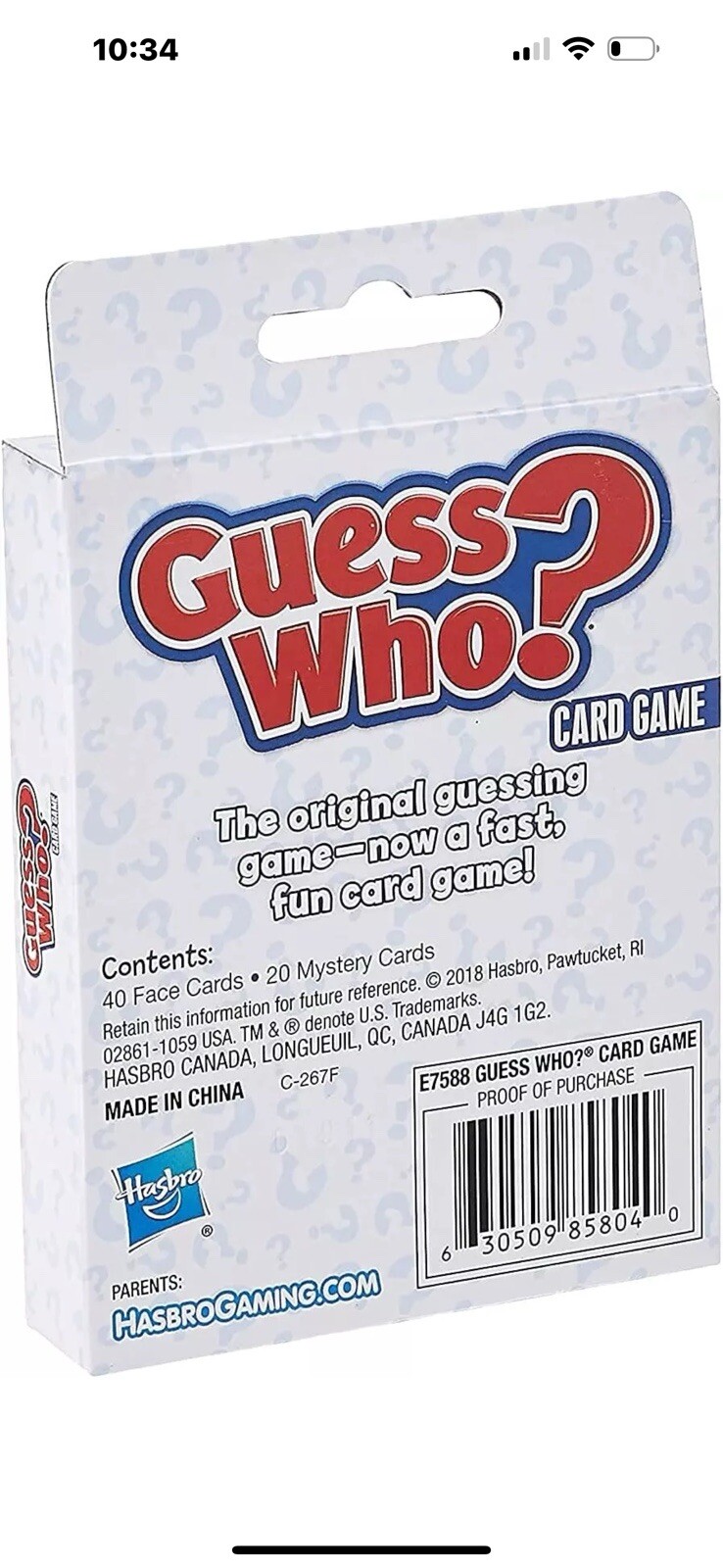 Guess Who? Card Game for Kids Ages 5 and Up, 2 Player Guessing Game