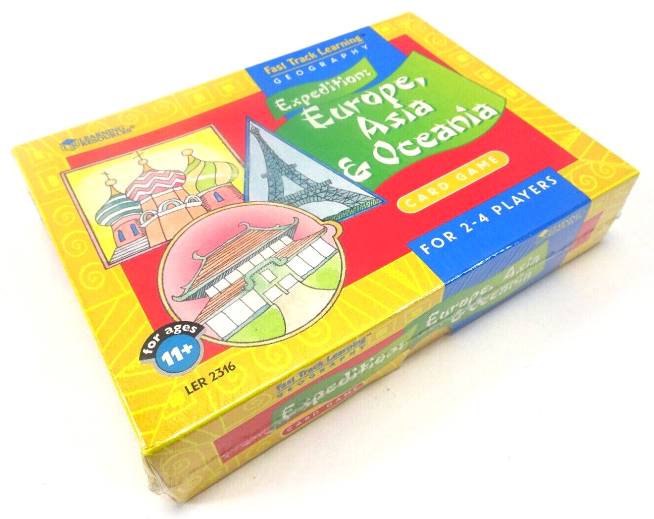 Fast Track Learning Geography Expedition: Europe, Asia & Oceania Card Game NEW