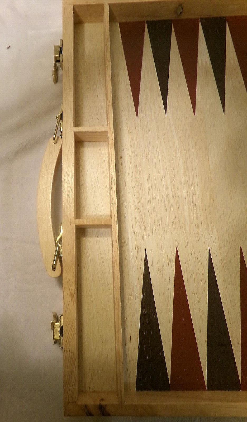 NWOT/NIB STERLING GAMES 15″ WOODEN BACKGAMMON SET – Style #2632
