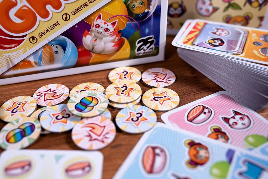 Gasha Family Card Game for 2 to 6 Players Collect Gashapons to Create Sets