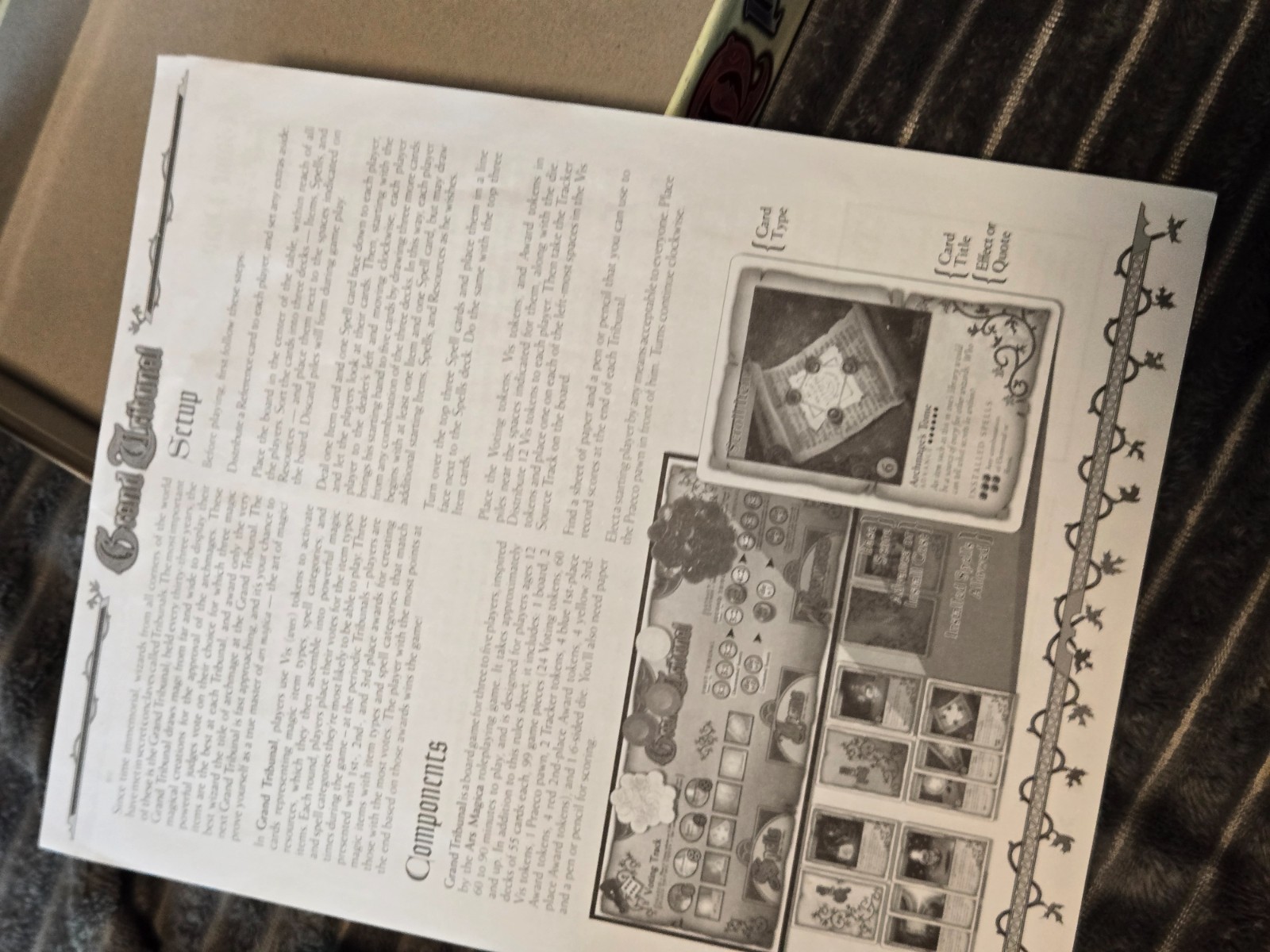 Grand Tribunal A Board Game Of Magical Invention by P R Chase Atlas Games Wizard