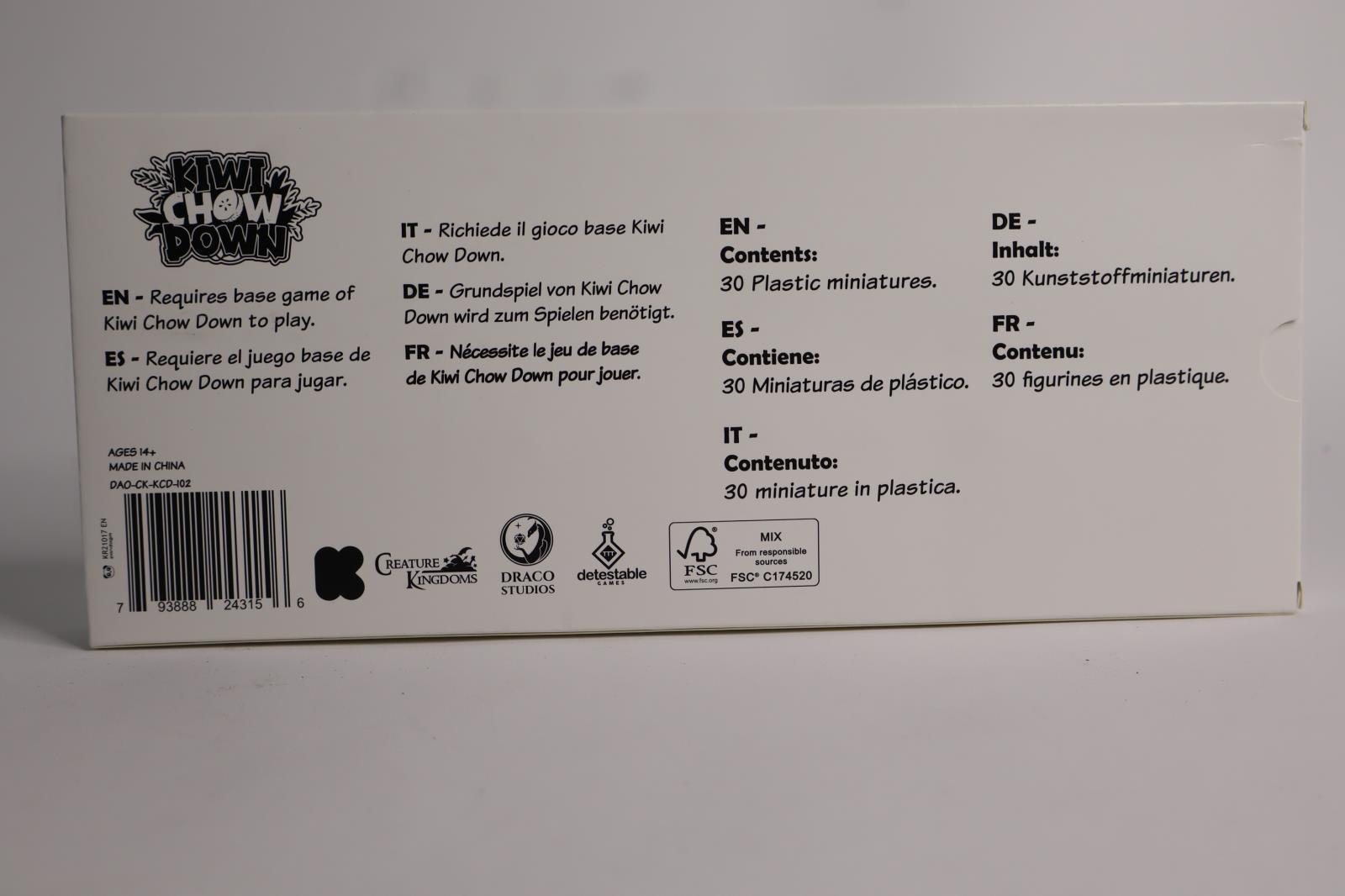 Kiwi Chow Down + lots of Kickstarter Excl Add-Ons by Draco Games SEALED (4)