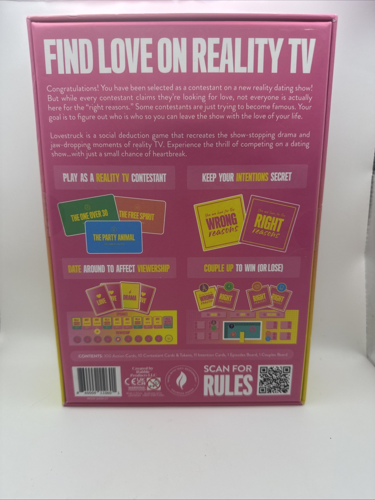 Lovestruck – Reality TV Party Board Game | 5-10 Players, for Groups, Adult Game
