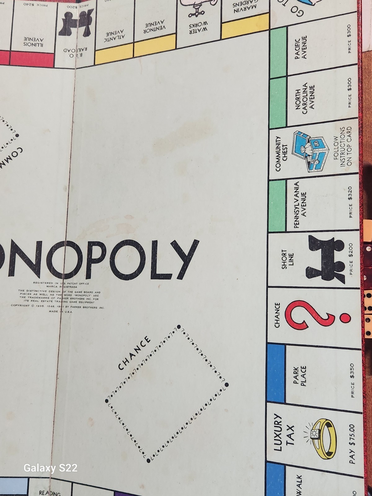 Vintage Monopoly Board Game by Parker Brothers Inc in Wooden Case. Complete set.