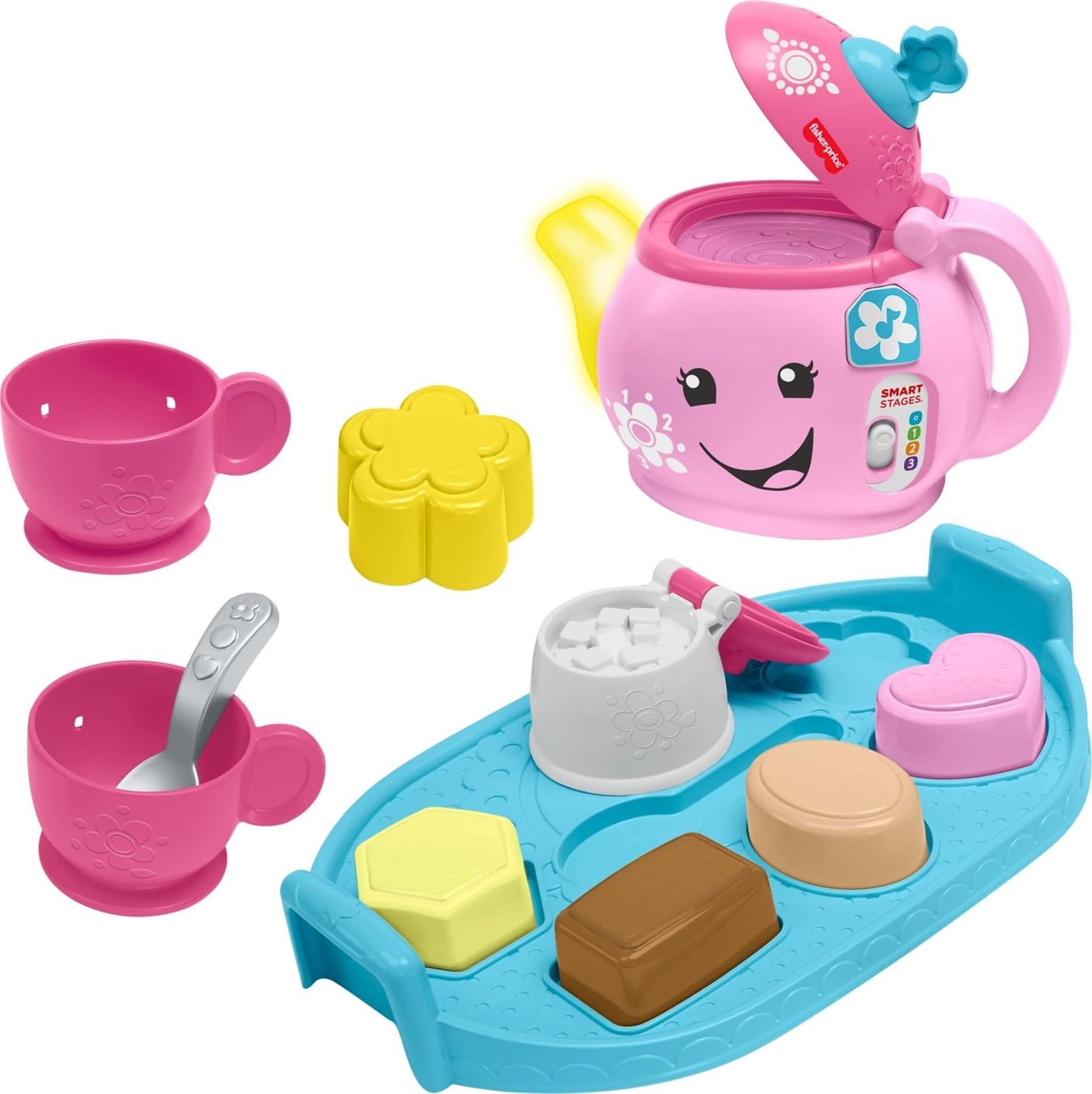 Toddler Toy Laugh & Learn Sweet Manners Tea Set Music Lights Fisher Price Play