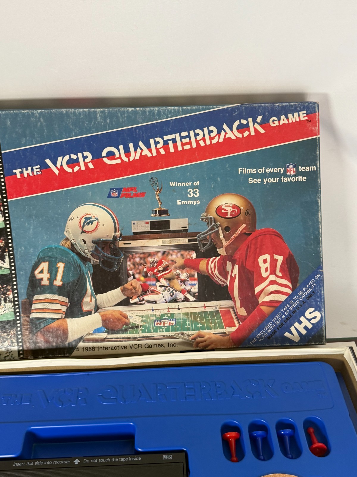 VTG 1986 NFL The VCR Quarterback Board Game VHS Football **Free Shipping**
