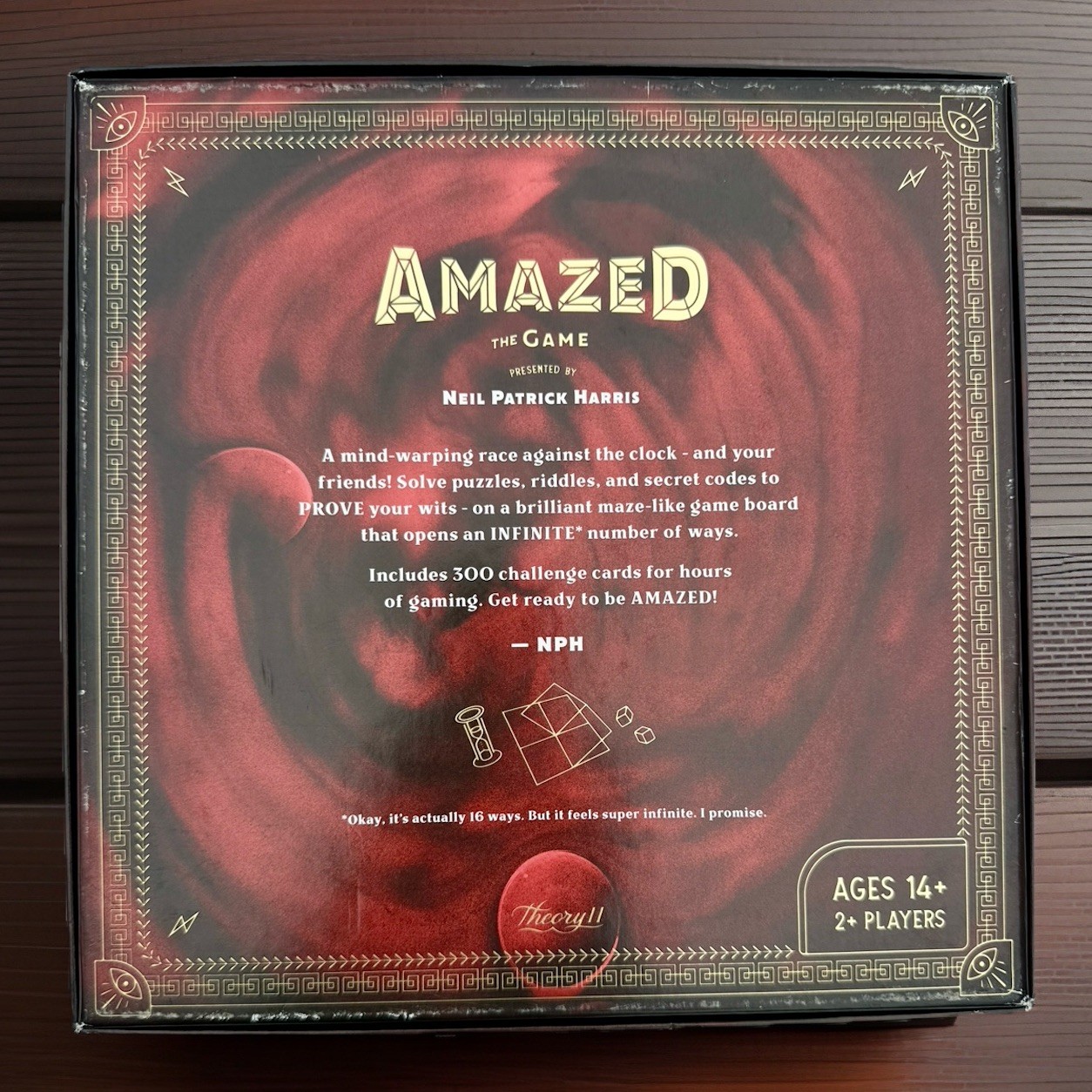 AMAZED Board Game Neil Patrick Harris Theory11 – Complete Puzzles & Riddles