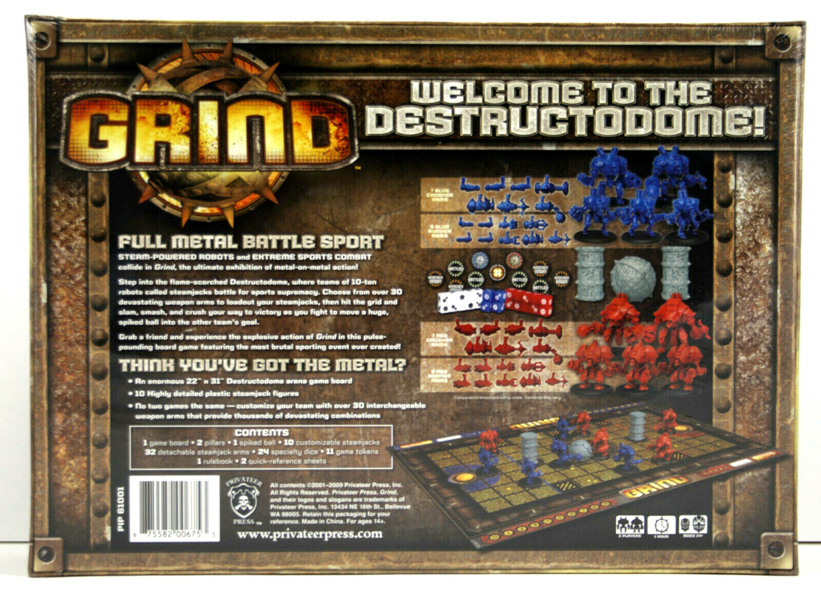 Grind Full Metal Battle Sport Board Game Privateer Press NEW SEALED