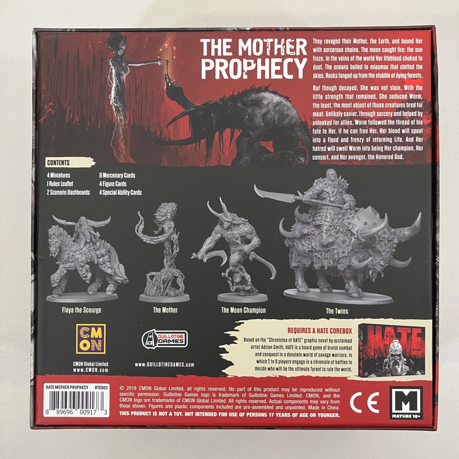 HATE Board Game Kickstarter Exclusive with Extras 2019 CMON Guillotine Games Lot