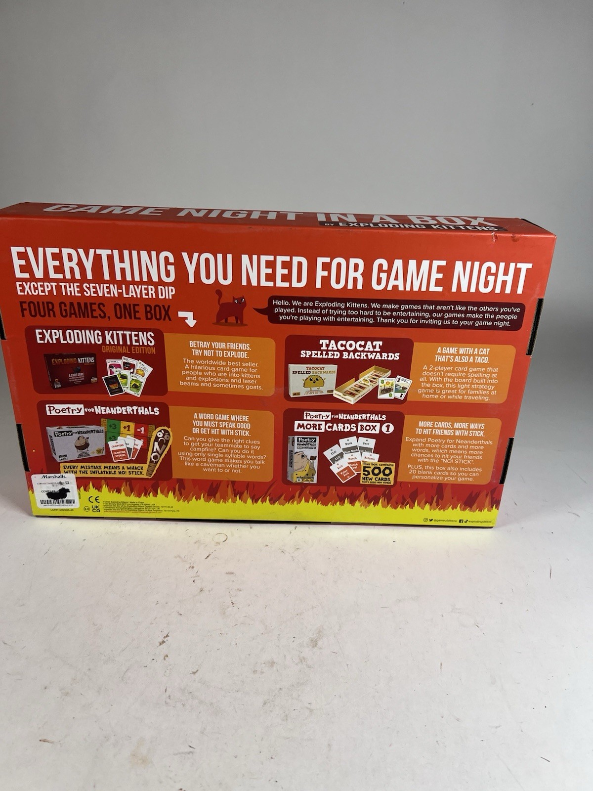 Exploding Kittens Game Night In A Box 4 Game Bundle Card Board Games New Sealed