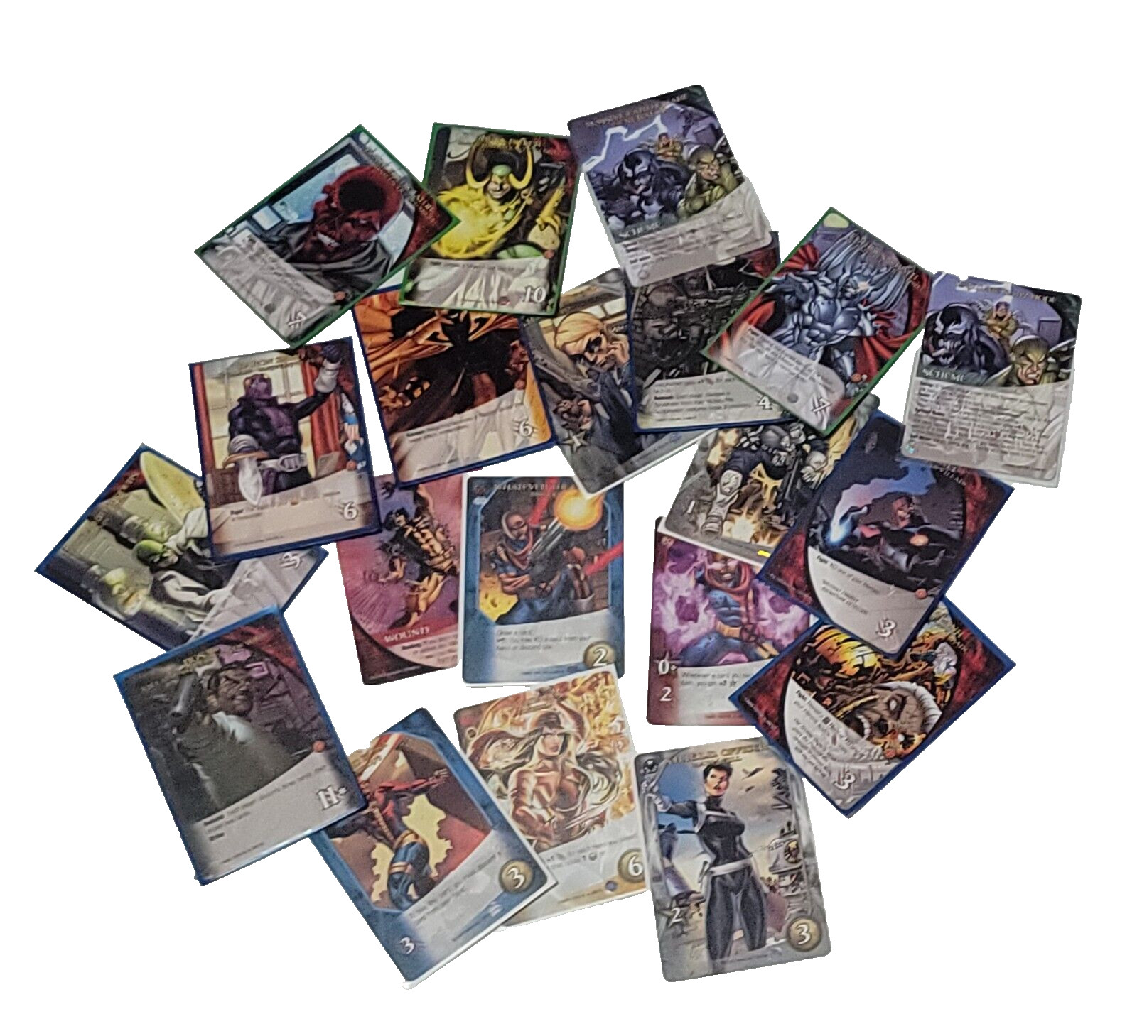 Lot 20 Legendary Dark City A Marvel Deck Card Game 2013 Incomplete Preowned Cond