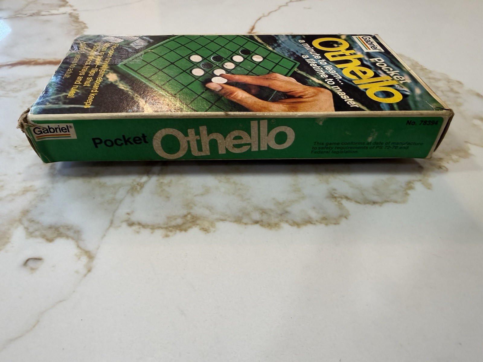 Vintage 1977 Gabriel Pocket Othello Travel Game 100% Complete + 2 Spare Pieces