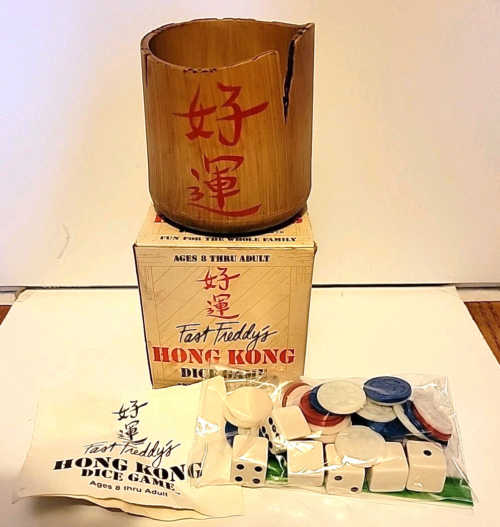 VTG Fast Freddys Hong Kong Dice Game Shaker Cup Jax LTD 1983 Family Game