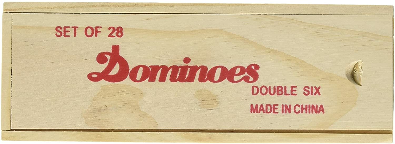 Double 6 Professional Domino Tiles with Spinner in Wooden Box