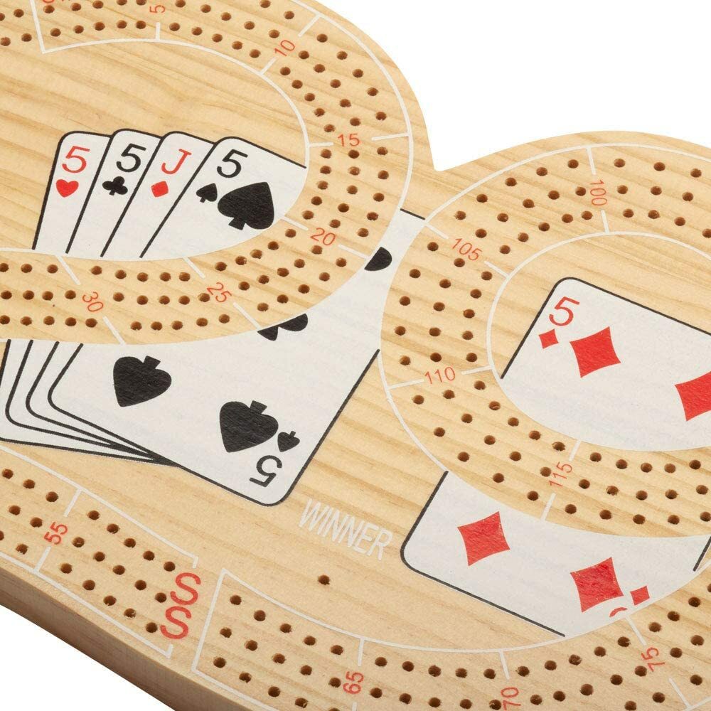 NEW – Large 29 CRIBBAGE Board, 3 Track, 7.0″ x 10.0″ x 0.75″ by CHH Inc