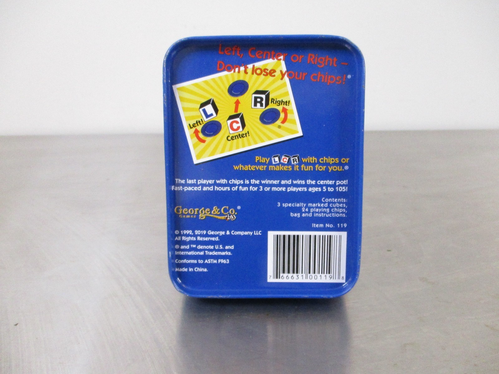 George & Company Llc LCR Left Center Right Dice Game – Blue Tin SEALED!!!