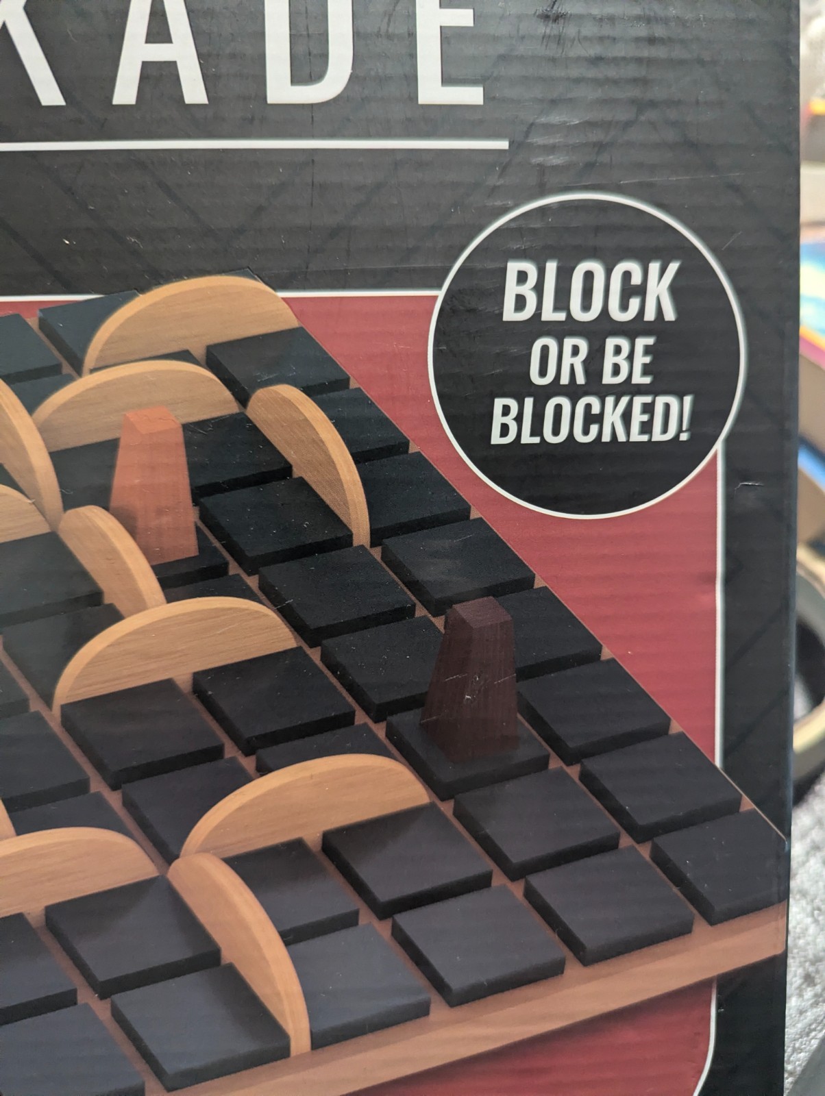BATTLE BLOCKADE Wooden Abstract Board Game 100% COMPLETE 2024