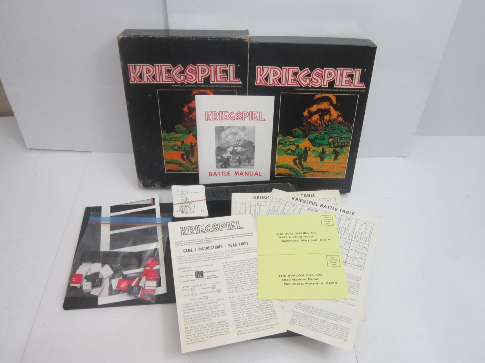 Lot 5 Avalon Hill Games Victory Pacific Luftwaffe Bismarck War At Sea Kriegspiel