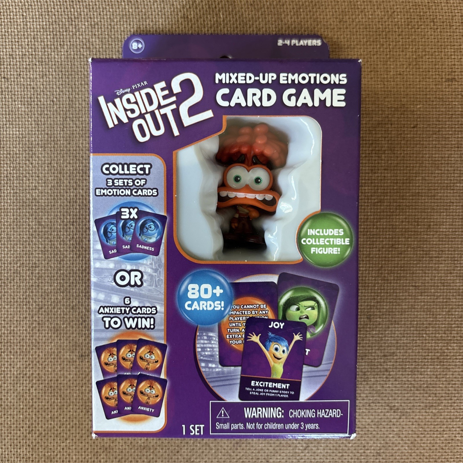 Disney Pixar Inside Out 2 Mixed-Up Emotions Card Game W/ Collectible Figure NEW