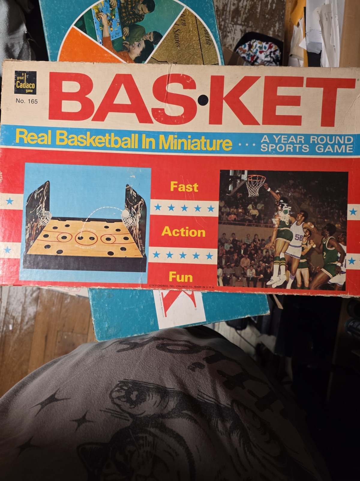 Bas-Ket Vintage Game Cadaco 1973 No. 165, Complete, Works