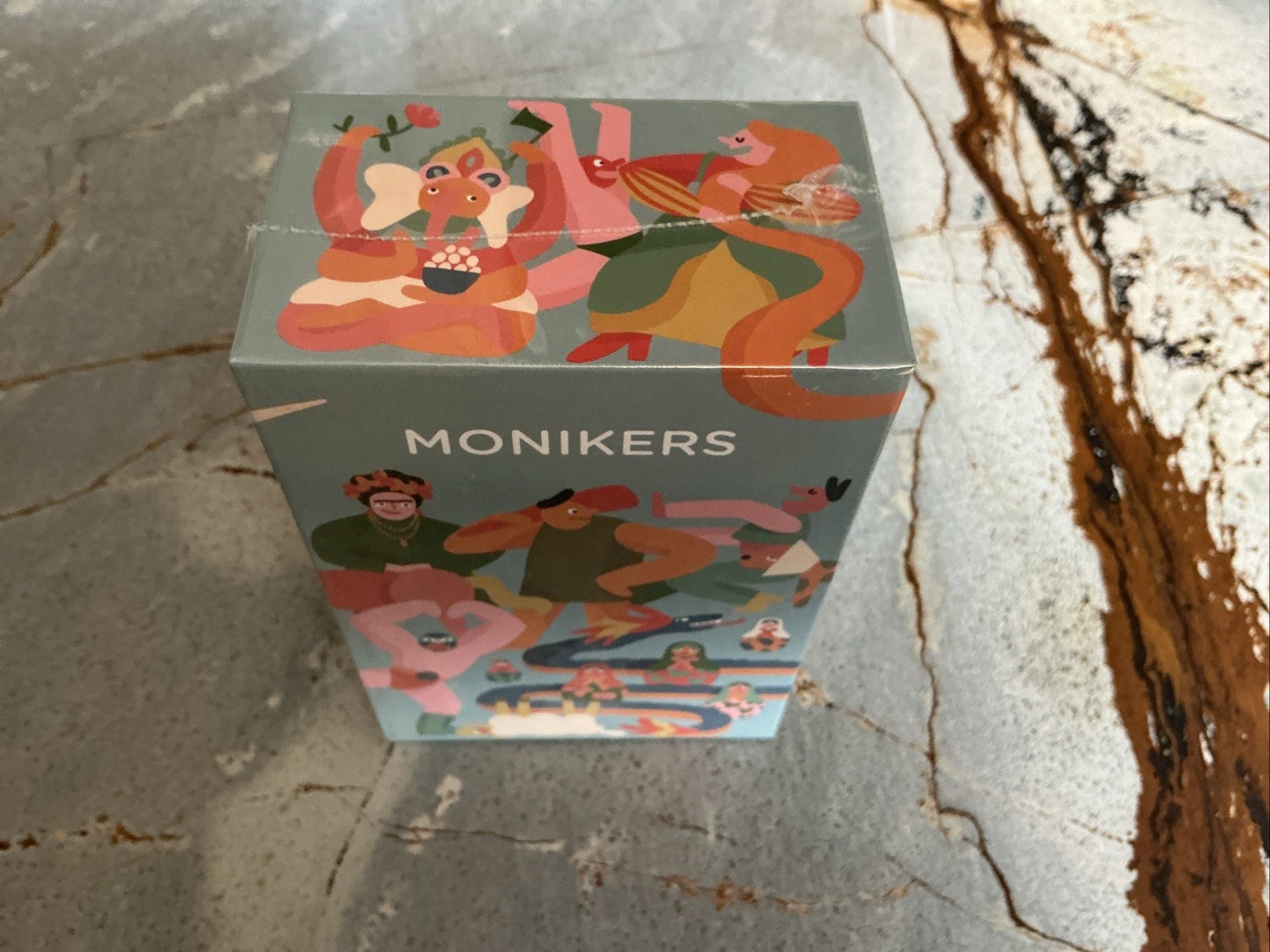 Monikers Party Game Base Core Palm Court Asmodee MON00 Family Card Charades Clue
