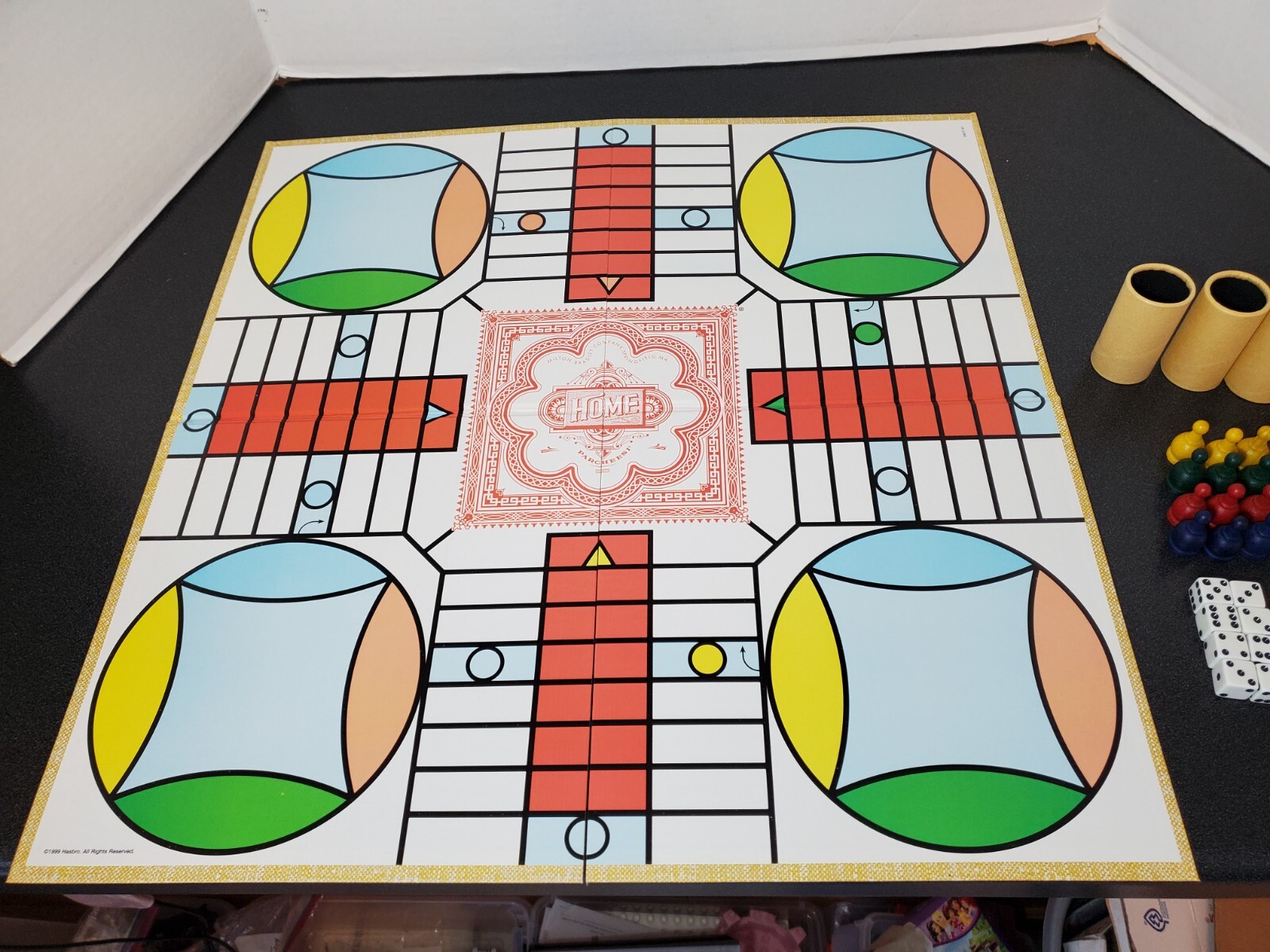 Deluxe Parcheesi Milton Bradley 1999 Edition Royal Game Of India 100% Complete
