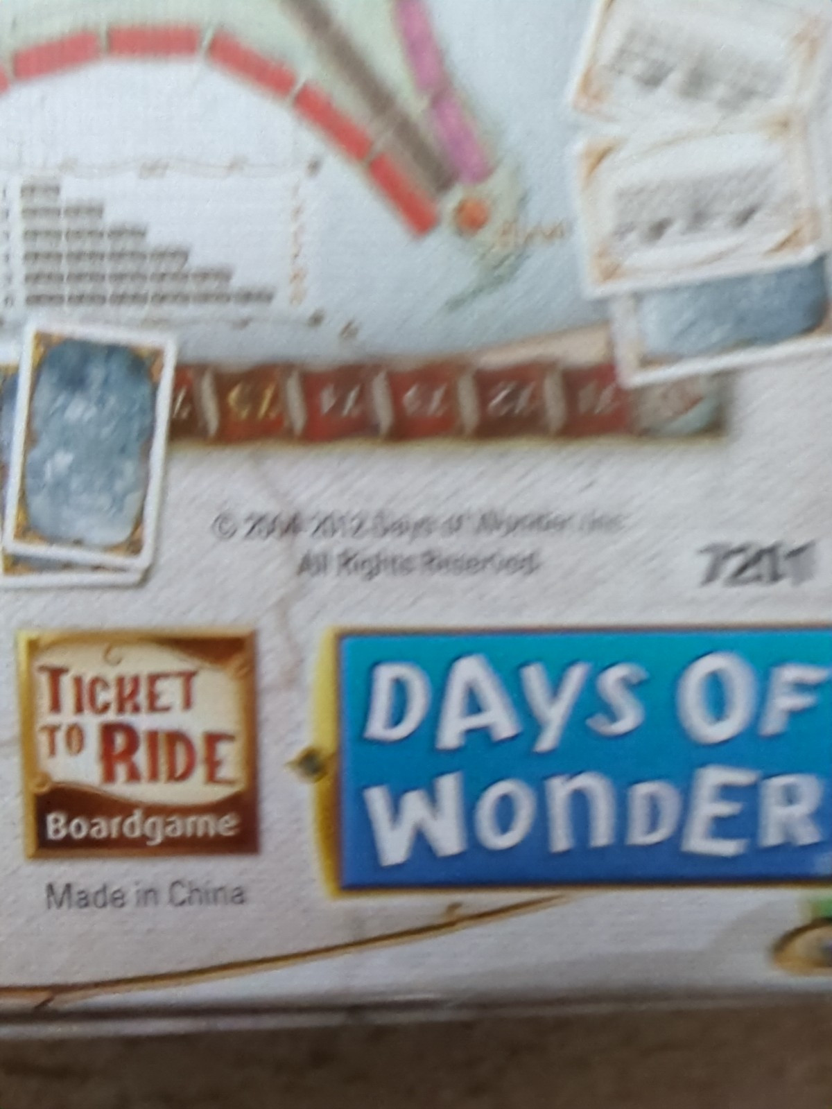 Days of Wonder Ticket To Ride by Alan R. Moon Train Adventure Board Game 2012