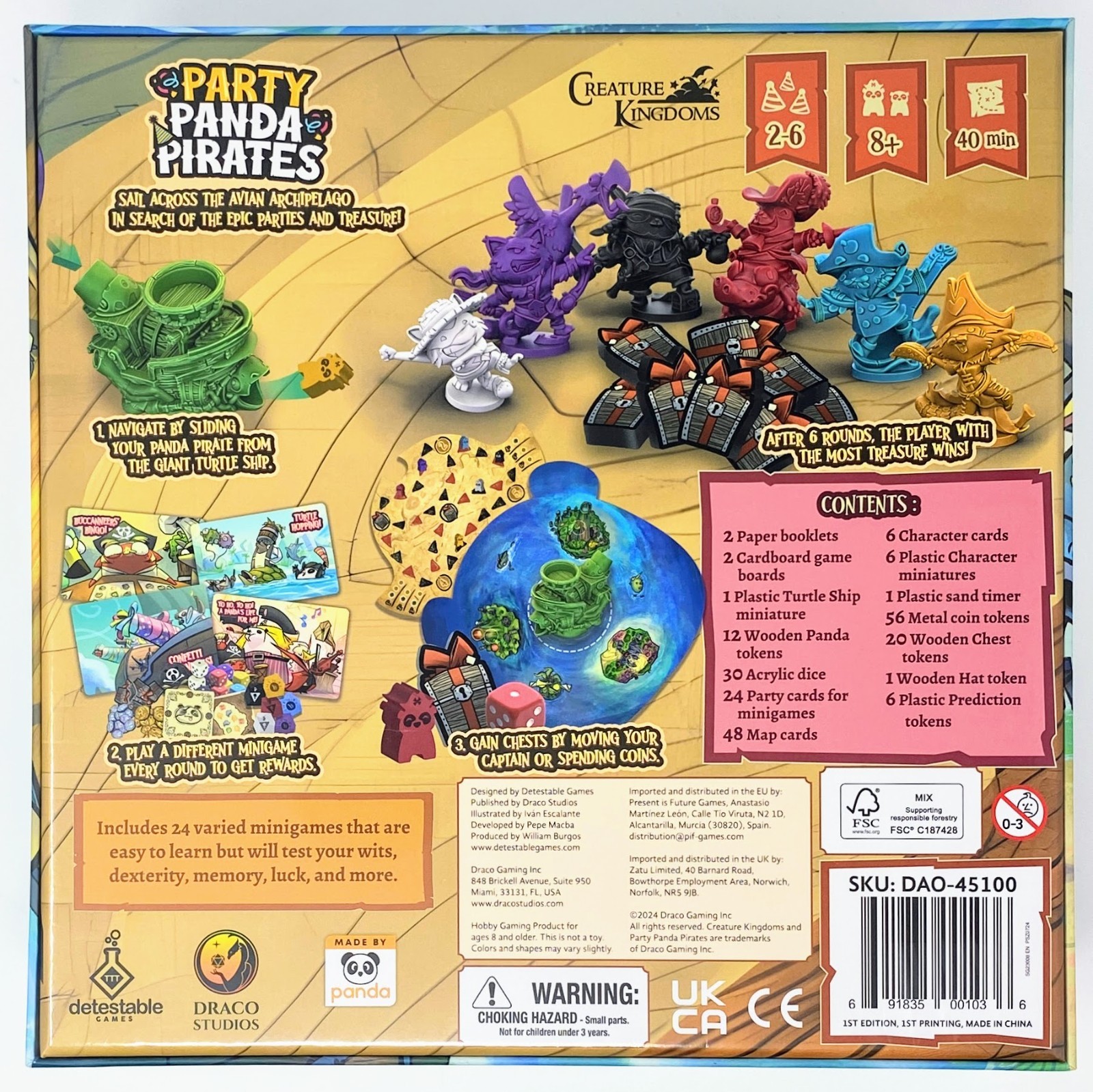 Draco Studios Party Panda Pirates Deluxe Edition 1st Printing NEW SEALED