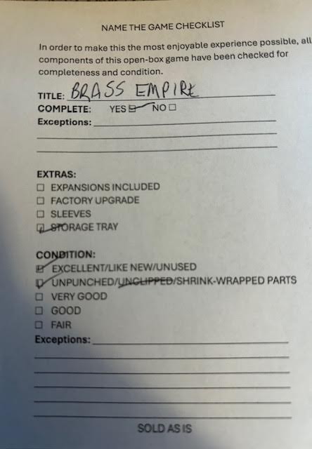 Brass Empire New Canton COMPLETE OPEN BOX card game by Rock Manor Games