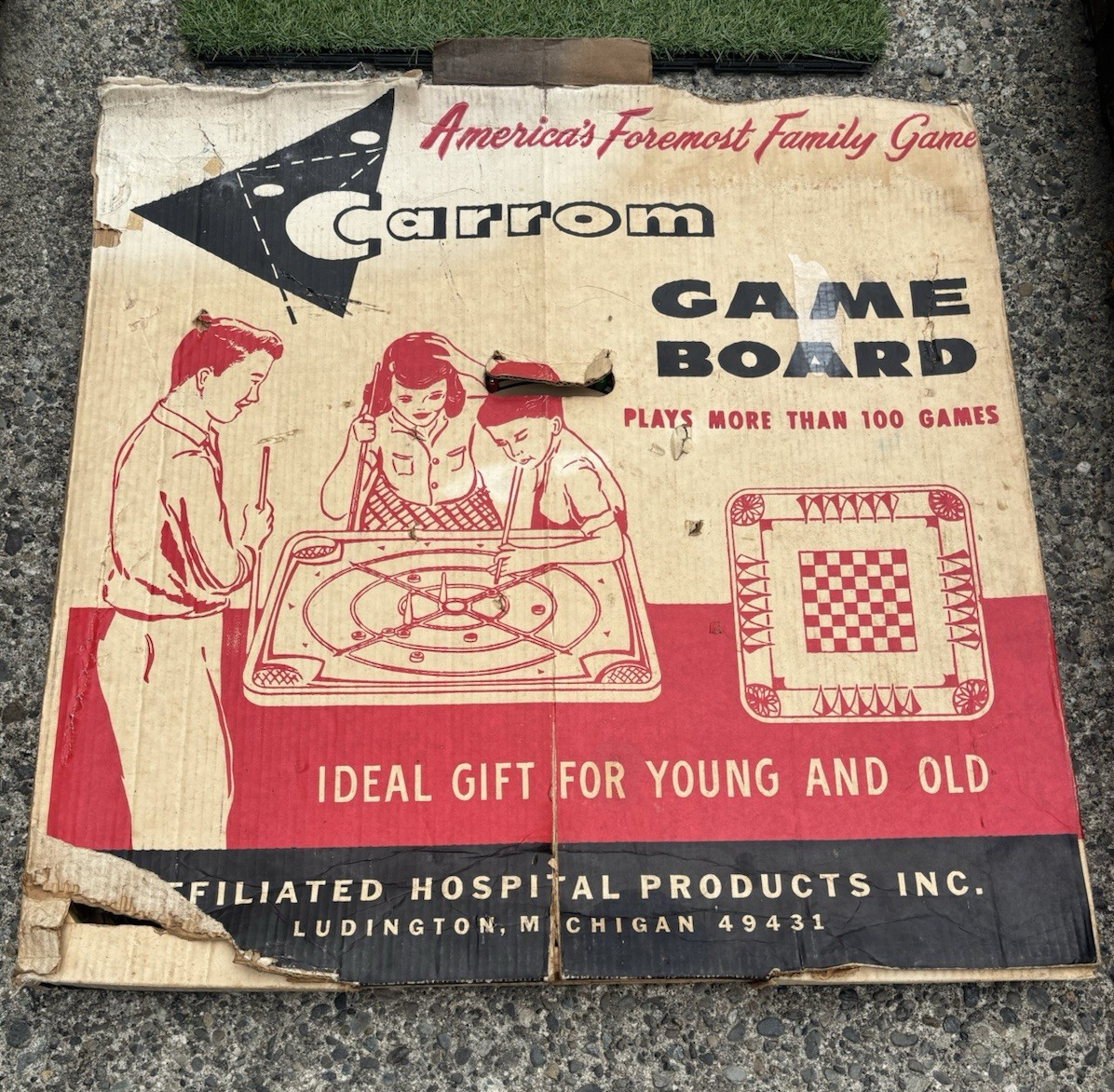 Carrom Family Board Game Carrom Game Board Set in Original Box, 2+ Players